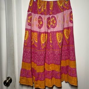 boho fairy maxi/midi skirt